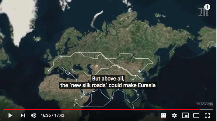 Screenshot Youtube. Que veut la Russie de Poutine. Silk roads could make Eurasia. 2019-12-08